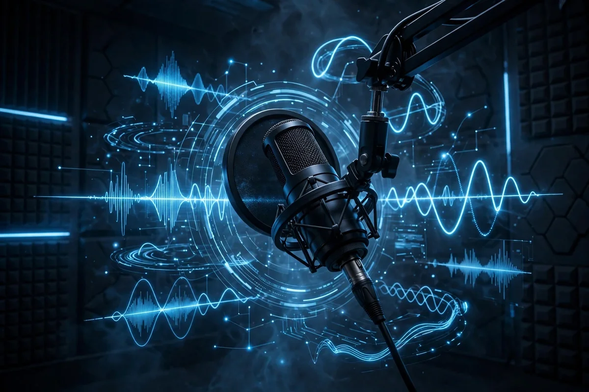 ElevenLabs voice generation interface creating a narration track
